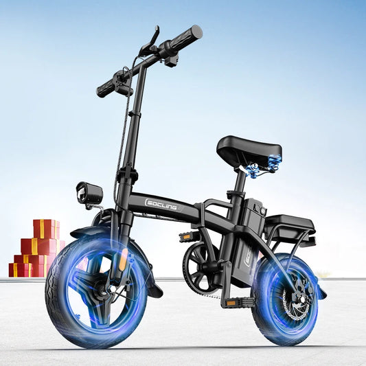 G11 Folding Electric Bike With Basket And Rear Disc Brakes