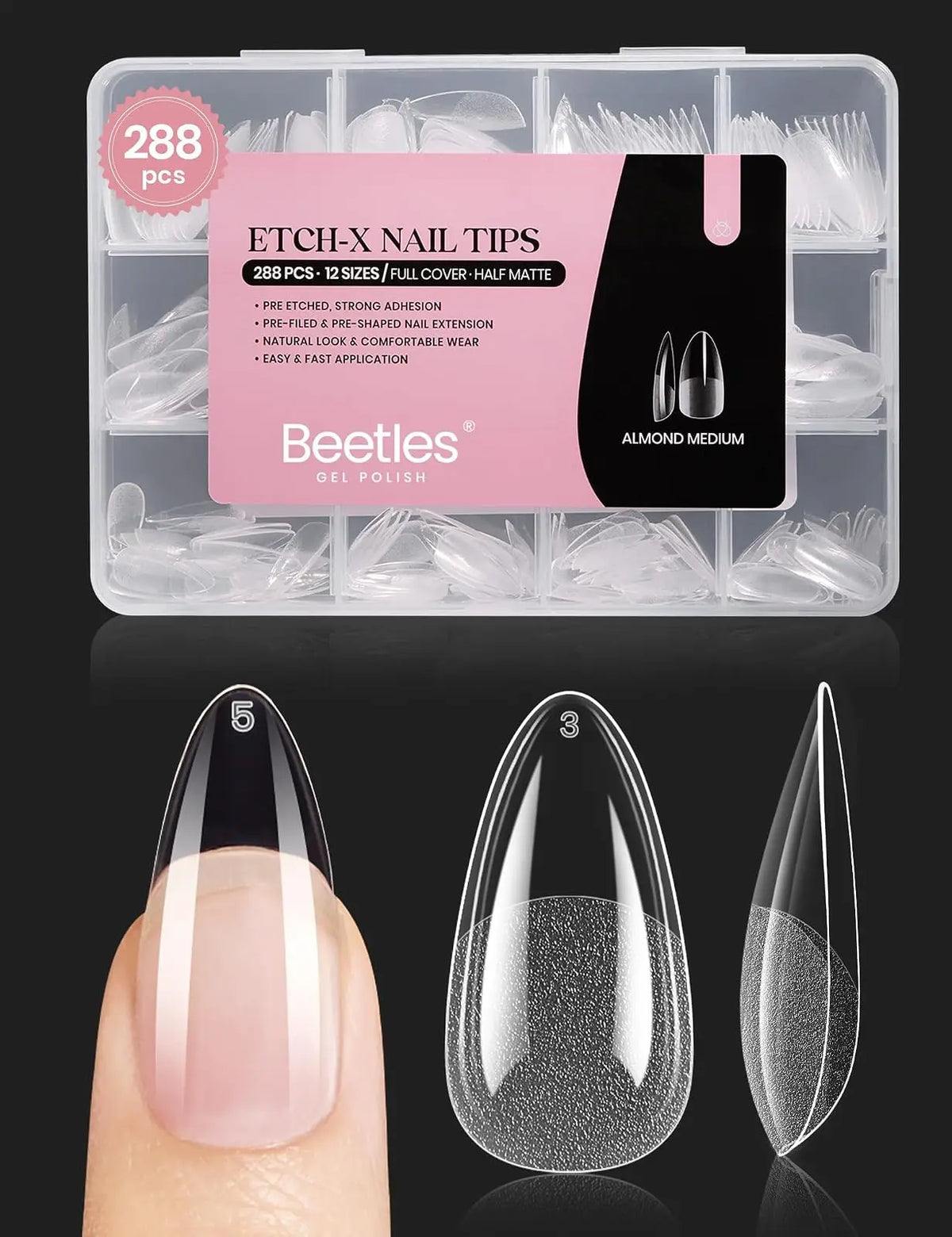 Beetles Full Cover Soft Gel Press On Nail Extension Tips