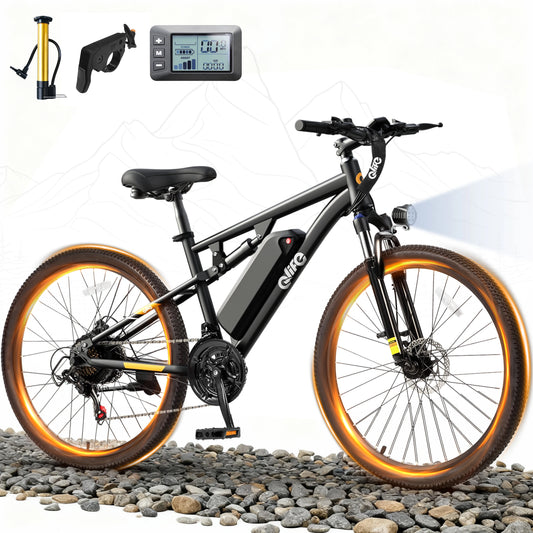 Qlife Racer Full Suspension Electric Mountain Bike With 21 Speeds
