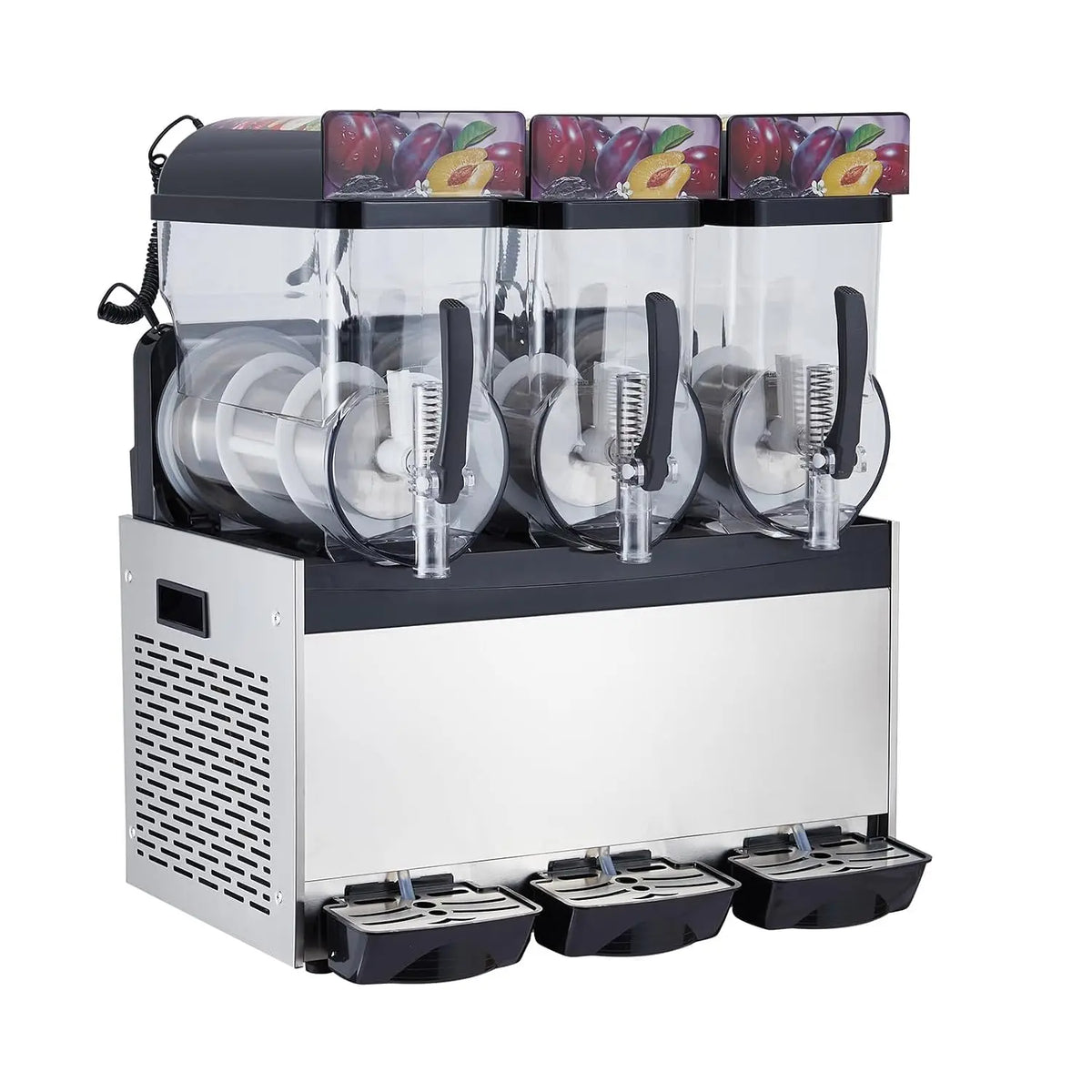 Tacleekii Commercial Slushy Machine With Dual Tanks And Temperature Control